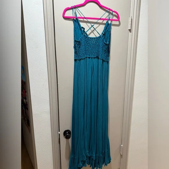 Free People Teal Adela Maxi Dress - Picture 5 of 10